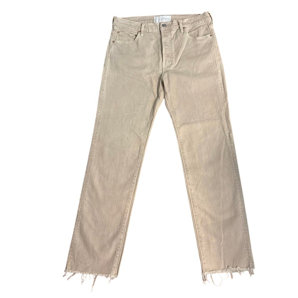 Mother Superior 29 The Scrapper Cuff Ankle Fray Jeans Devil May Care Wash FLAW